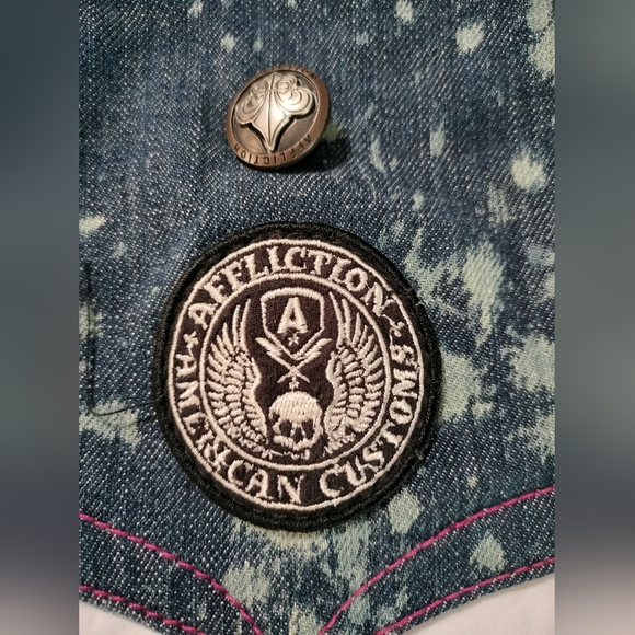 NWOT Affliction Small Denim Bag. Blue jean color. Crossbody. - Picture 7 of 8